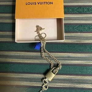 Louis Vuitton Gold Padlock with Key